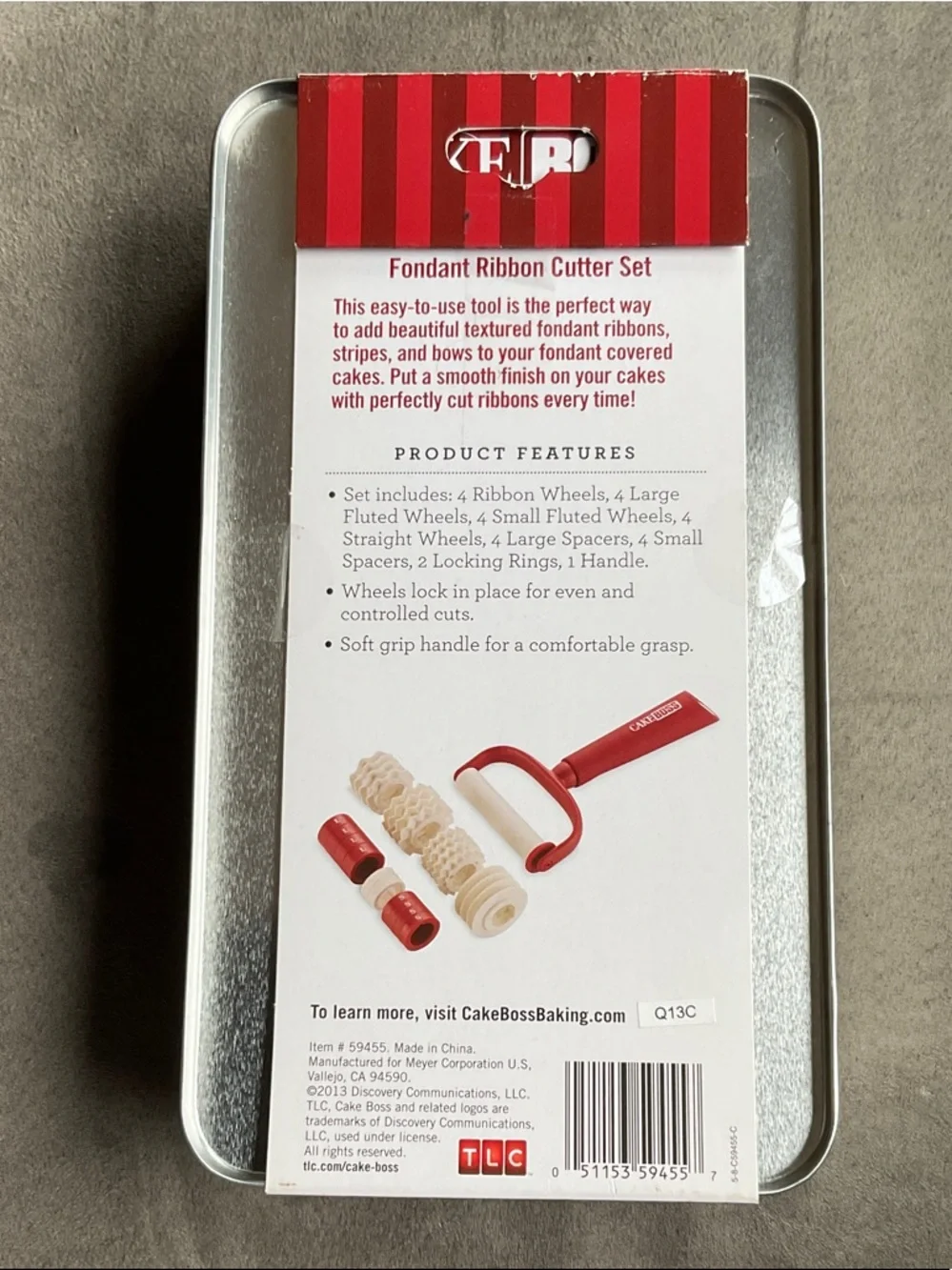 Red Fondant Ribbon Cutter Set